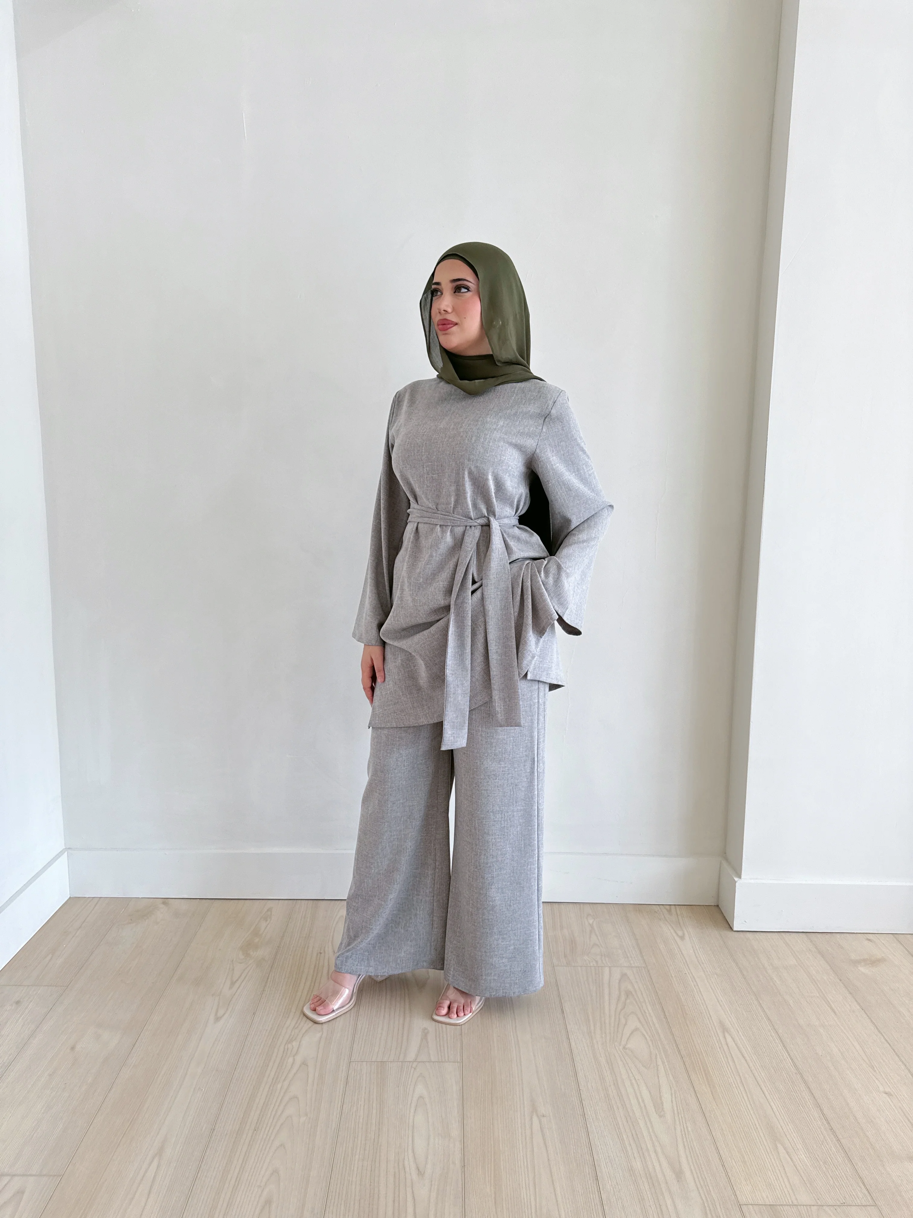 AZRA LINEN SET OLIVE - Image 3