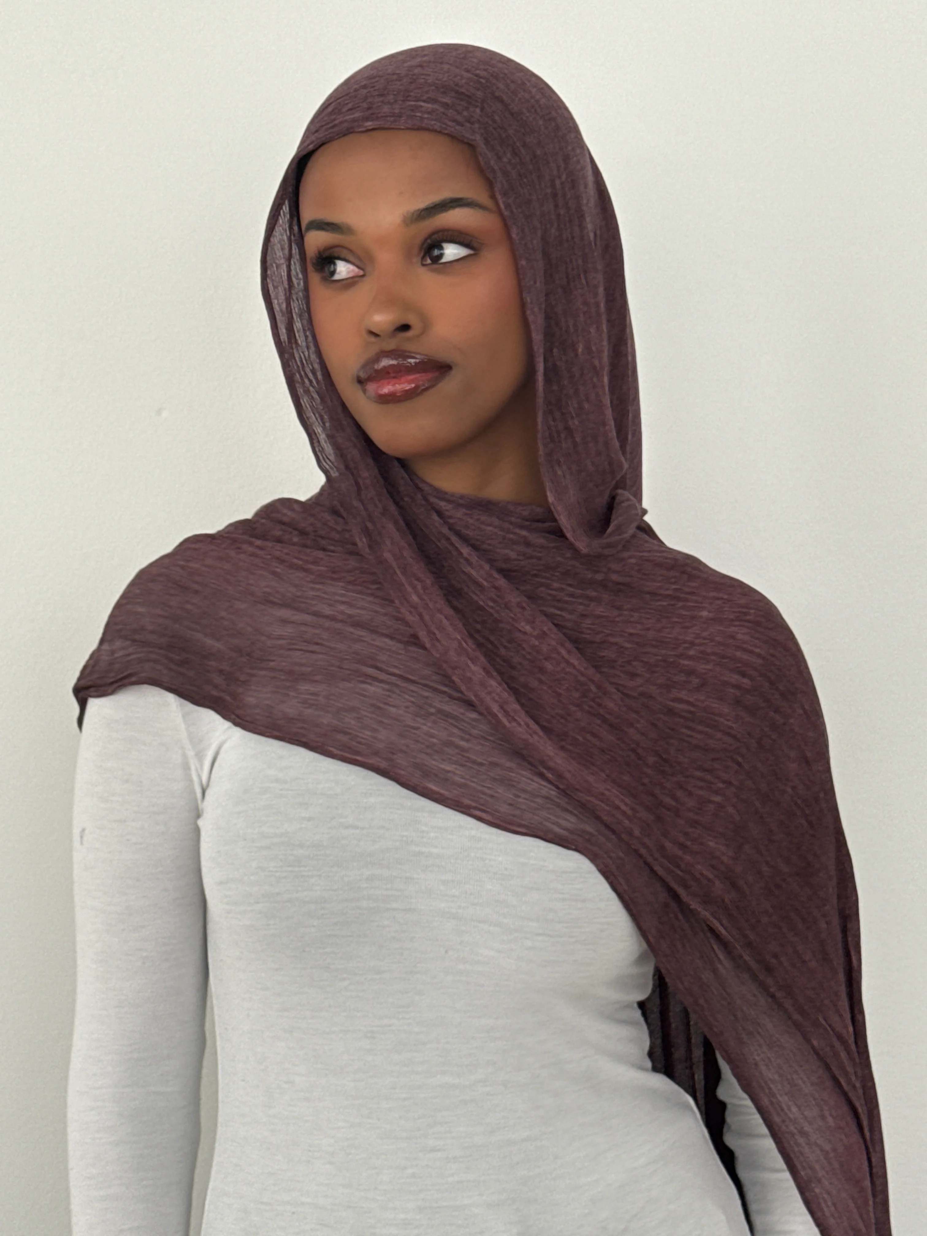 CRINKLE MODAL HIJAB ESPRESSO - Image 3