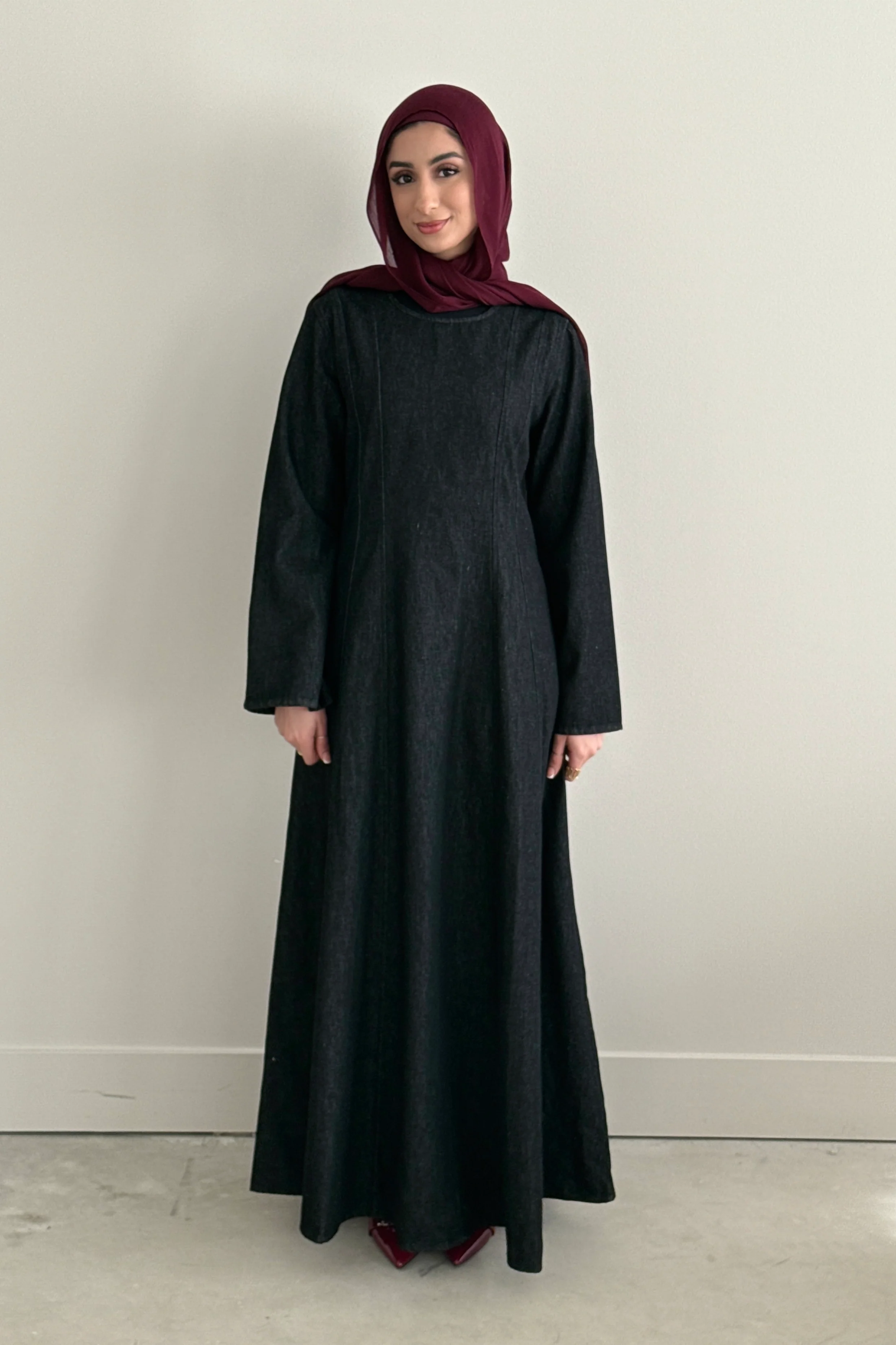 DENIM DRESS BLACK