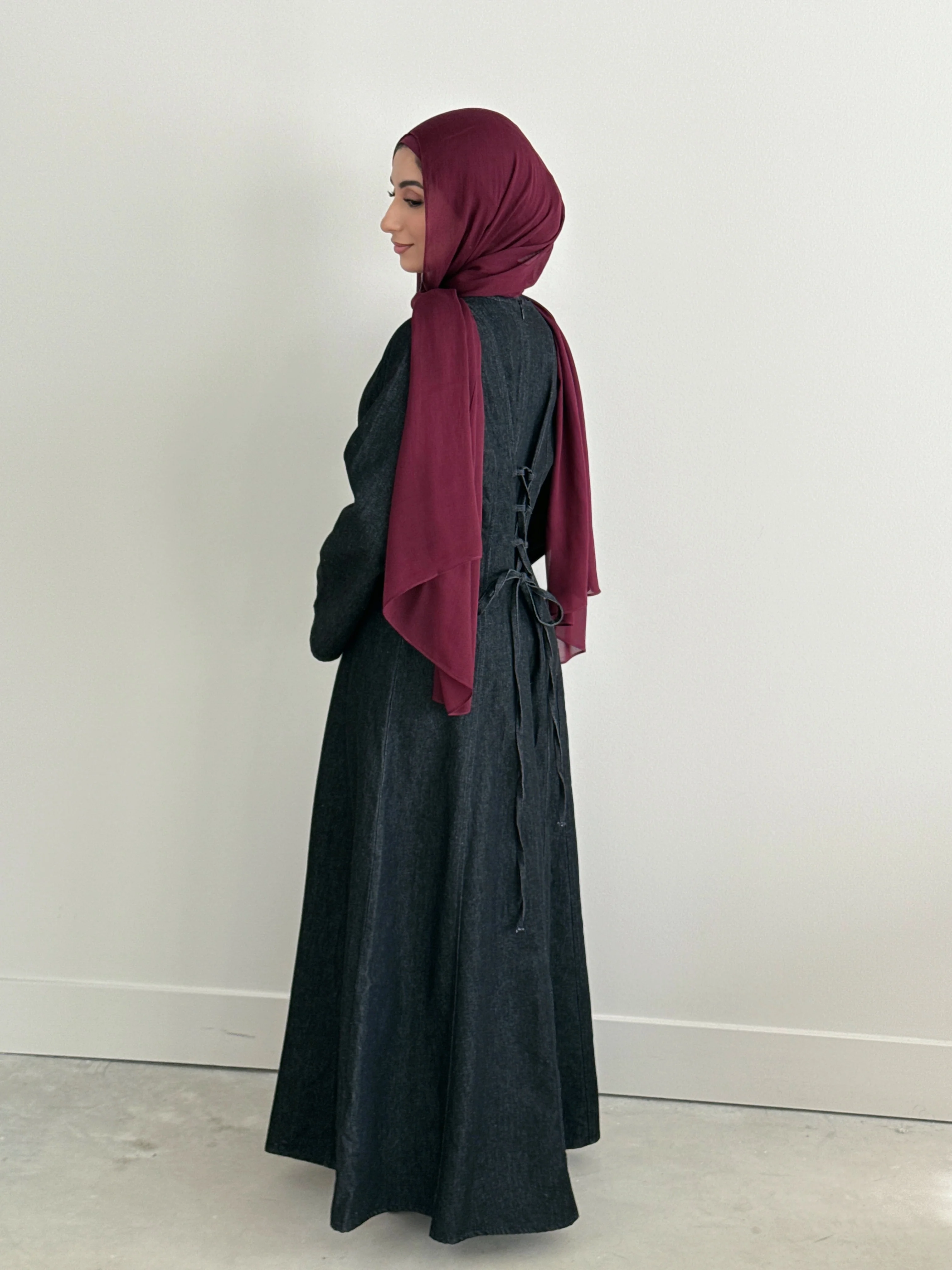 DENIM DRESS BLACK - Image 3