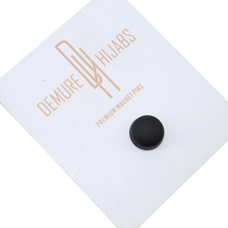 HIJAB MAGNET PINS BLACK MATTE FINISH 1 SET - Image 3