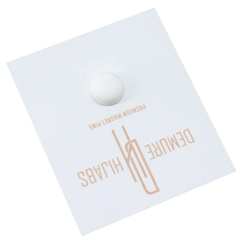 HIJAB MAGNET PINS WHITE MATTE FINISH 1 SET - Image 3