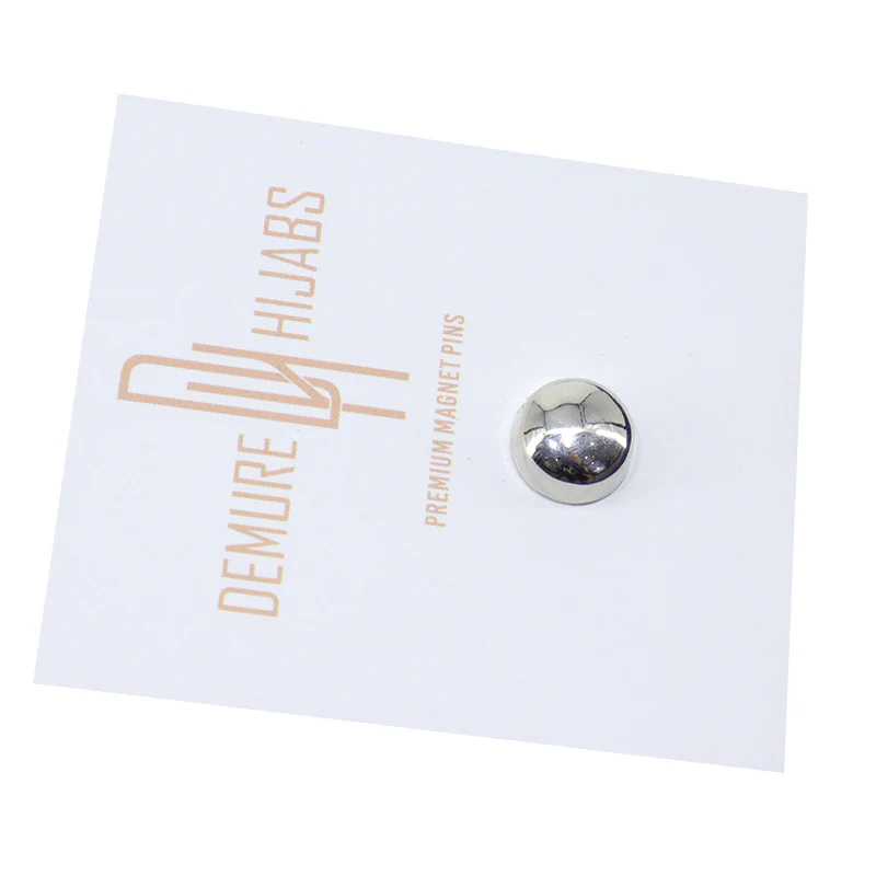 HIJAB MAGNET PINS SILVER METALLIC FINISH 1 SET - Image 3