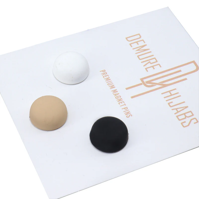 HIJAB MAGNET PINS TRI COLOR MATTE FINISH 3 SETS - Image 3