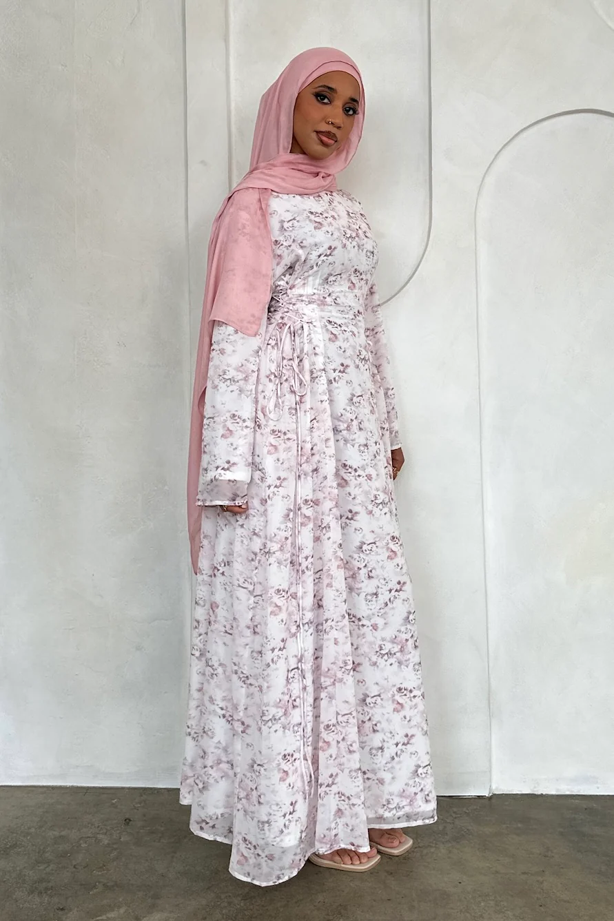 INAYA CHIFFON DRESS ROSE - Image 3