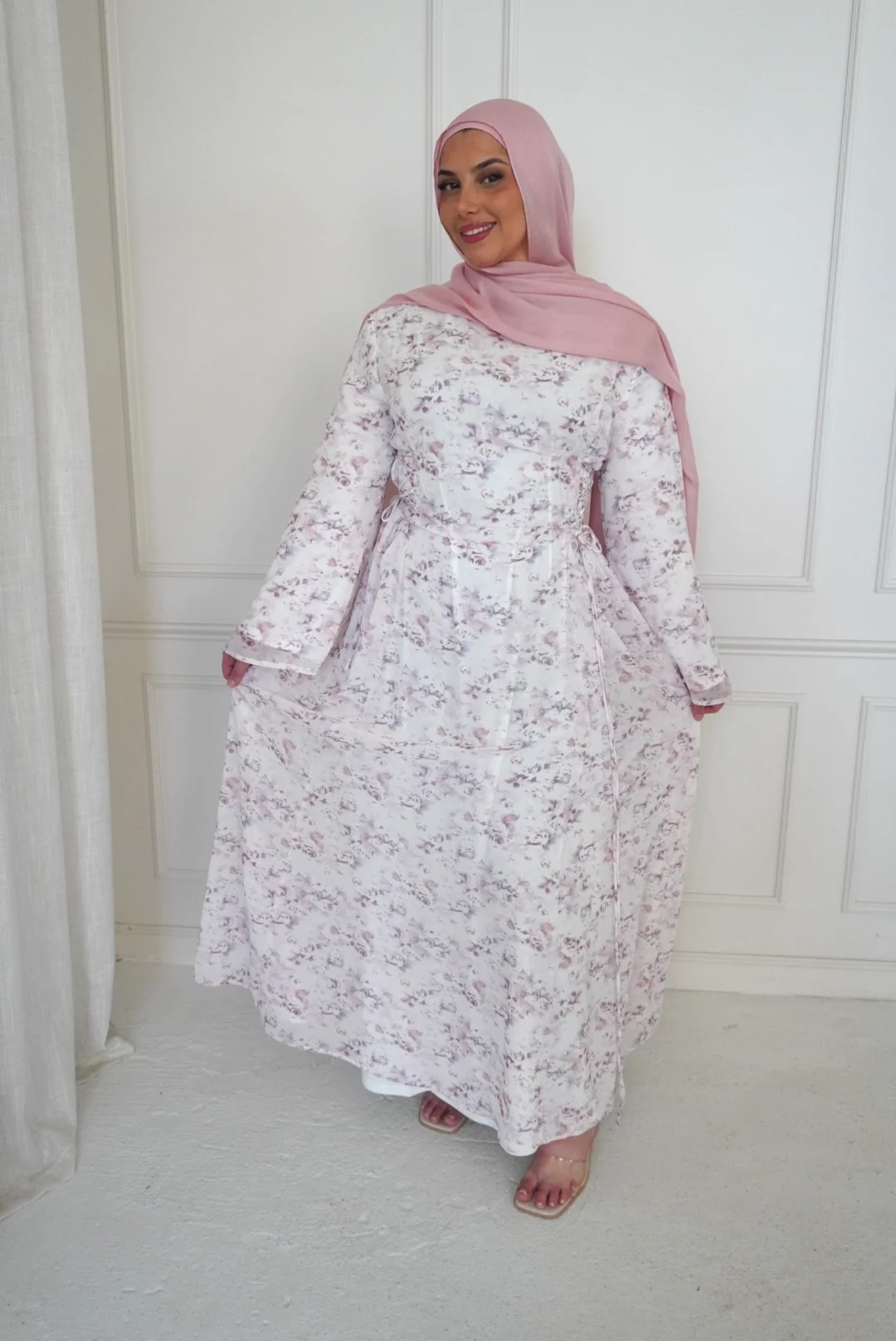 INAYA CHIFFON DRESS ROSE - Image 5