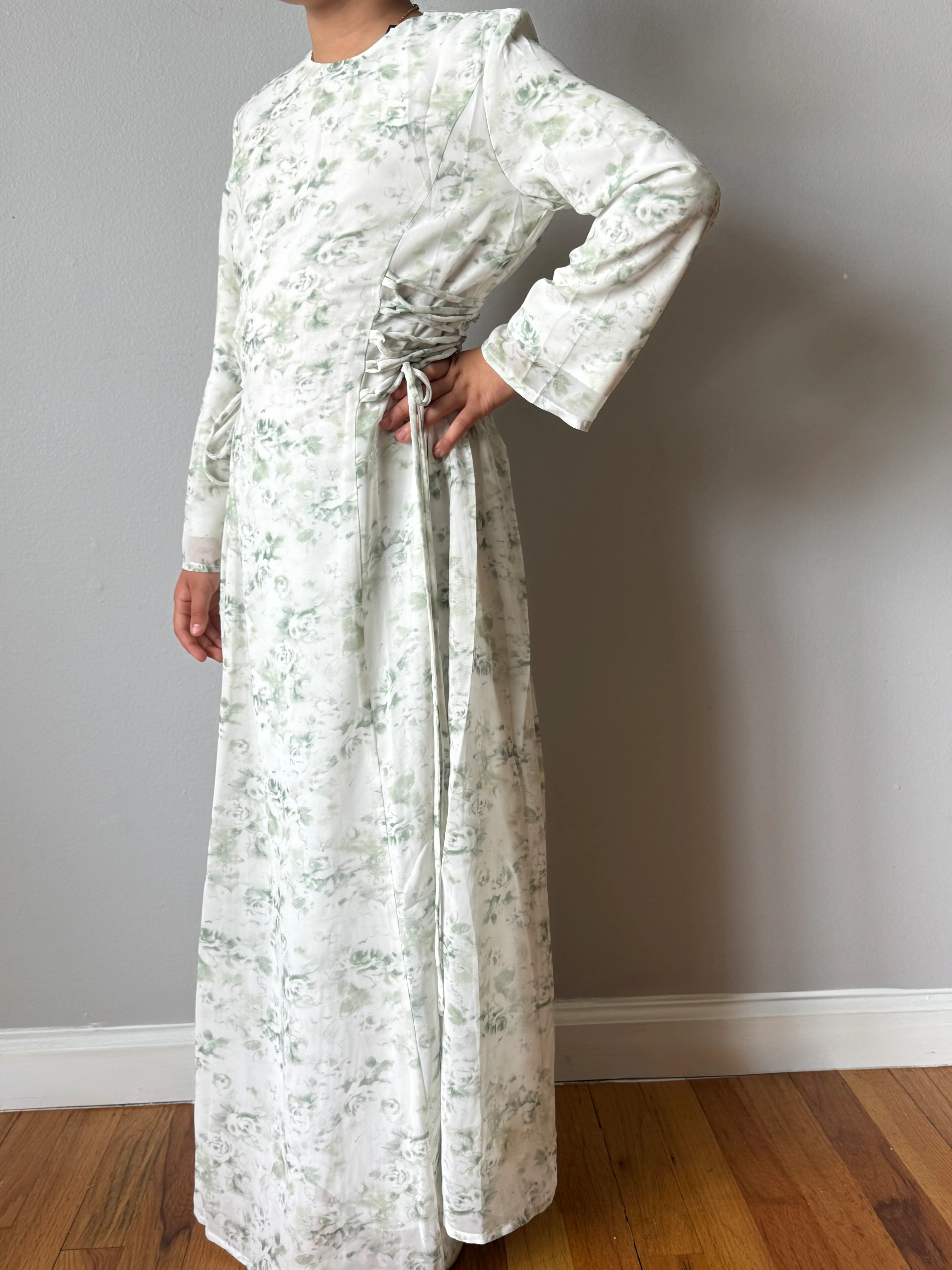 INAYA CHIFFON DRESS SAGE YOUTH - Image 3