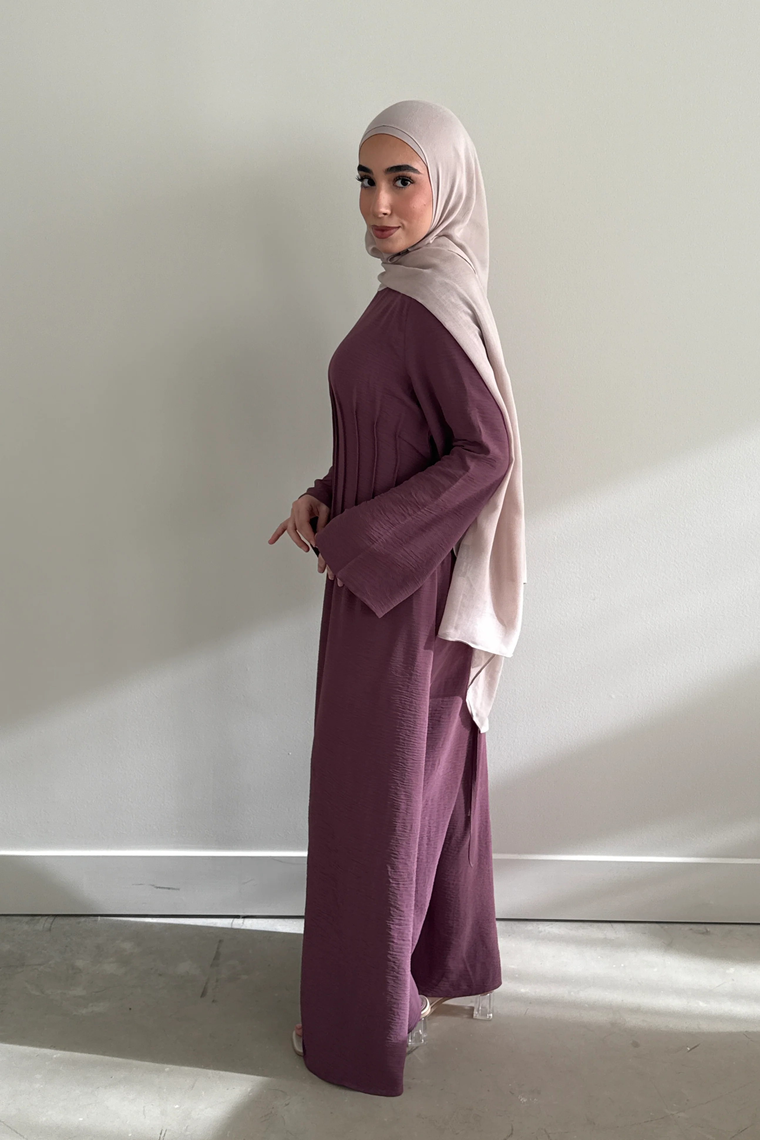 LAYAL DRESS LIGHT PLUM - Image 3