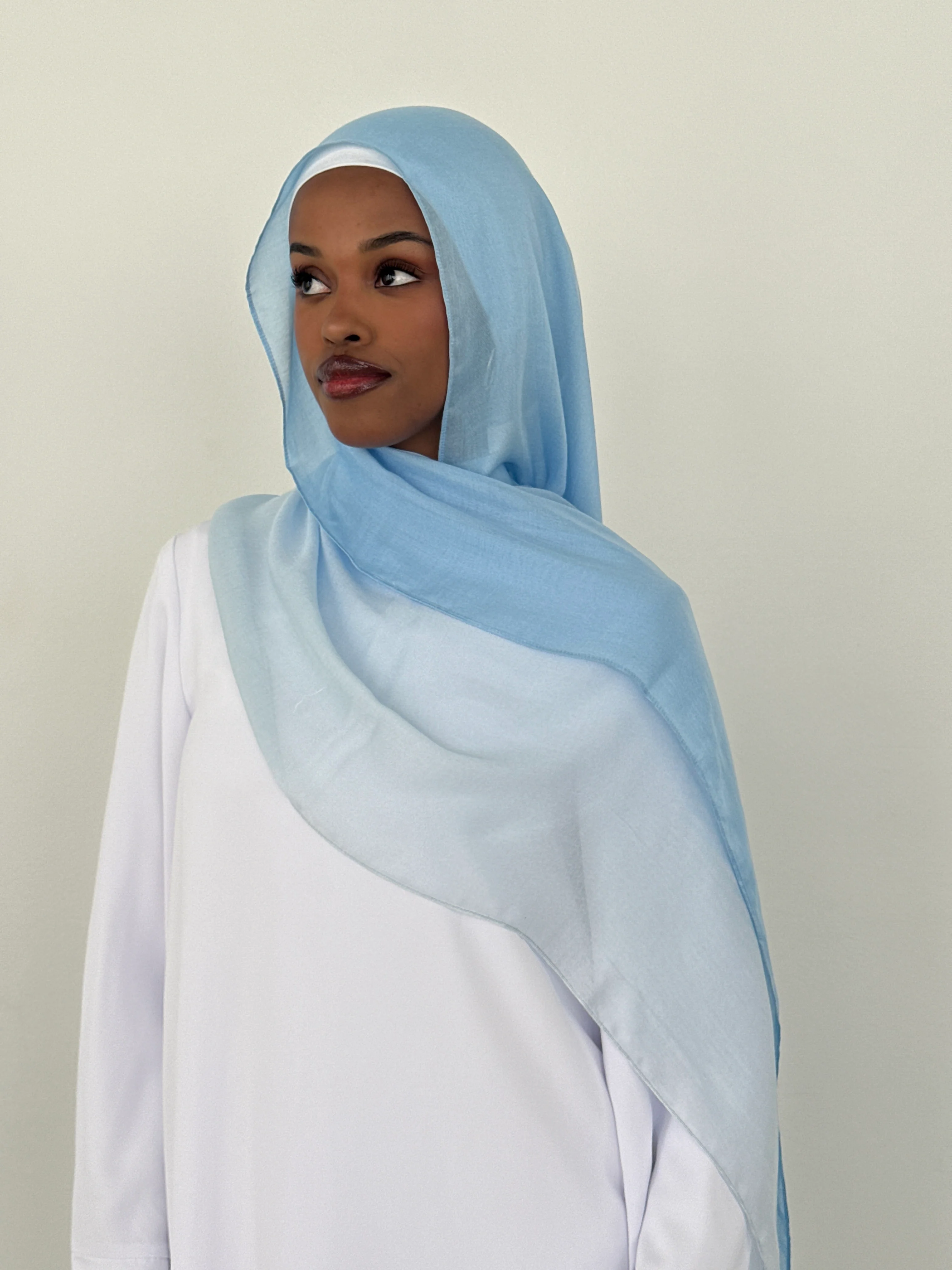 MODAL OMBRÉ HIJAB BABY BLUE