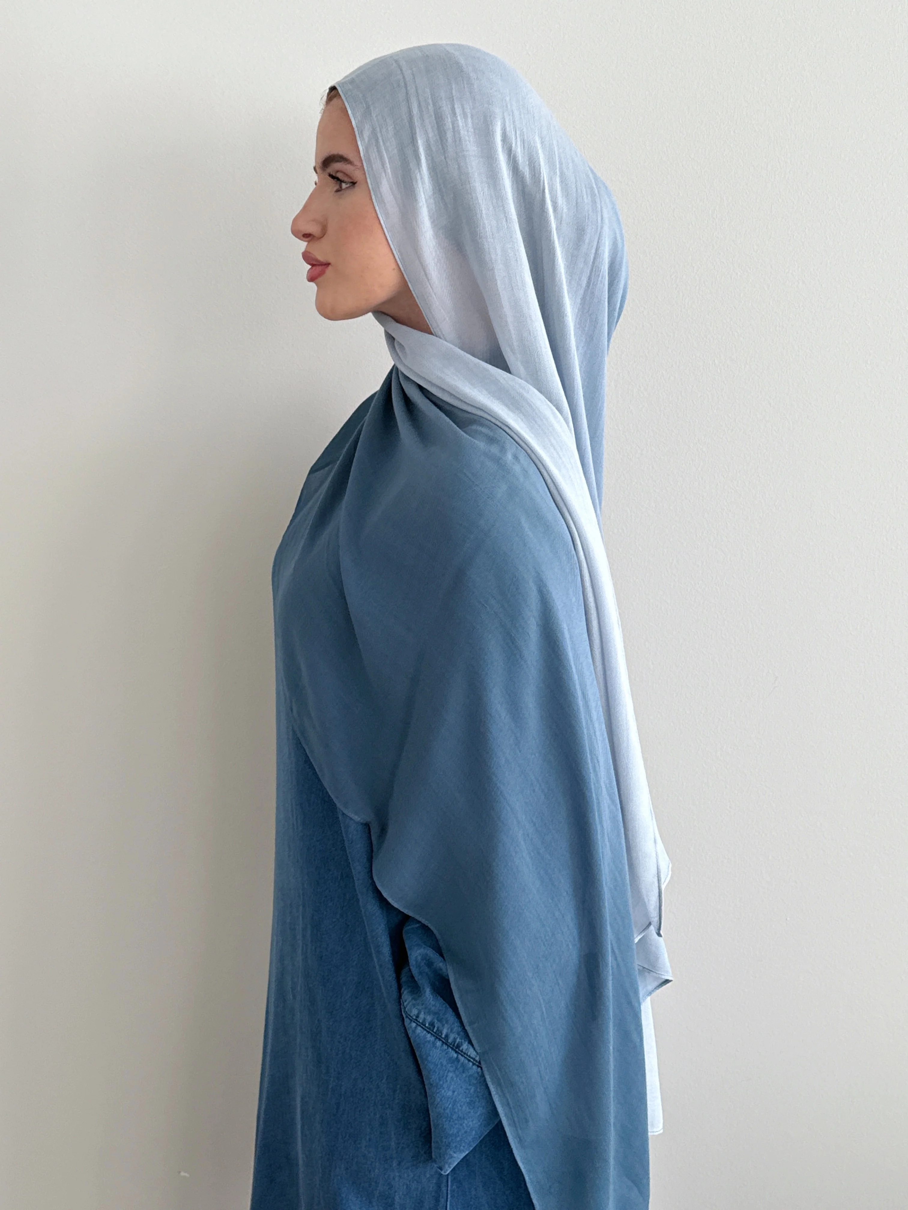 MODAL OMBRÉ HIJAB DENIM - Image 2