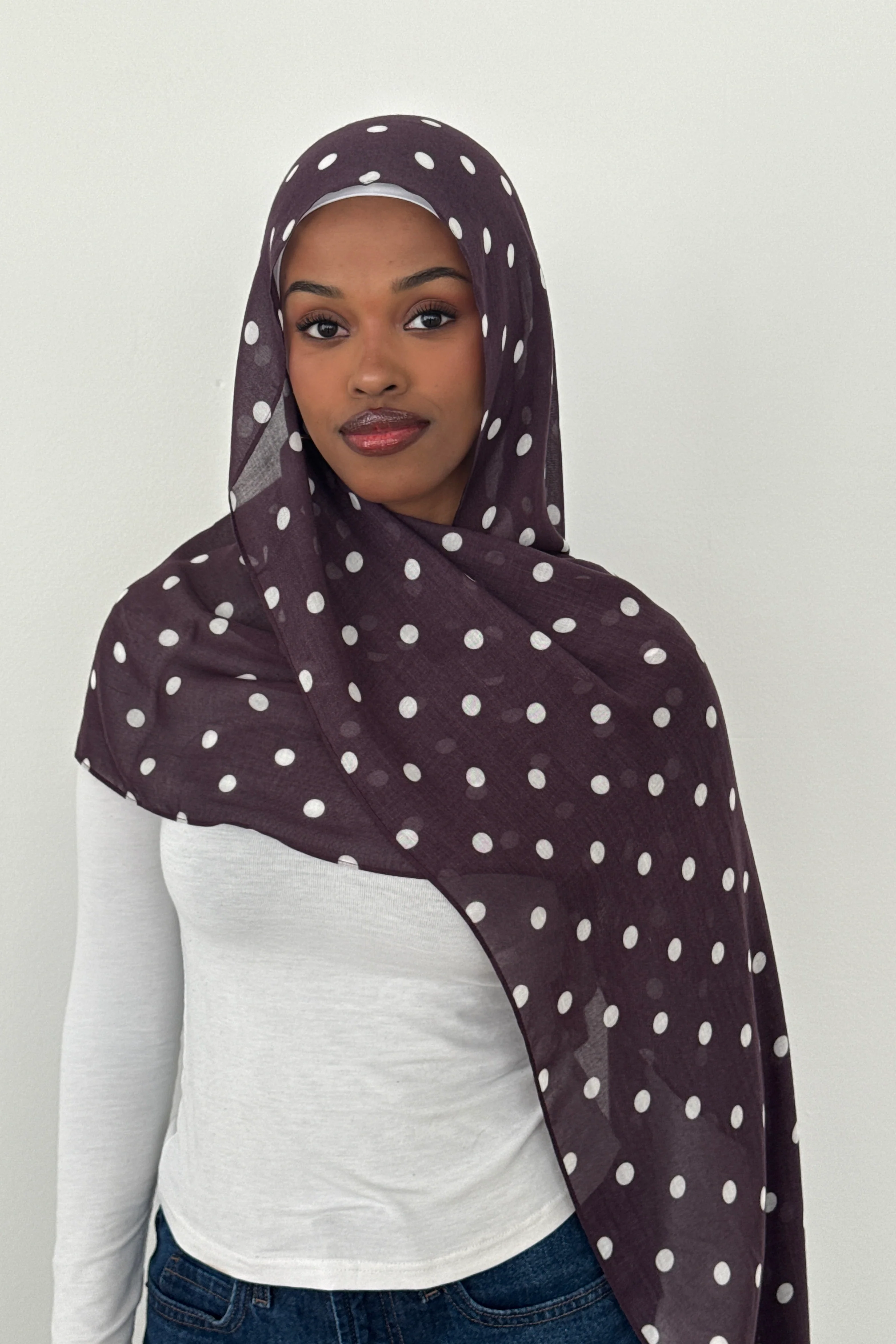 MODAL POLKA DOT DEEP BURGUNDY