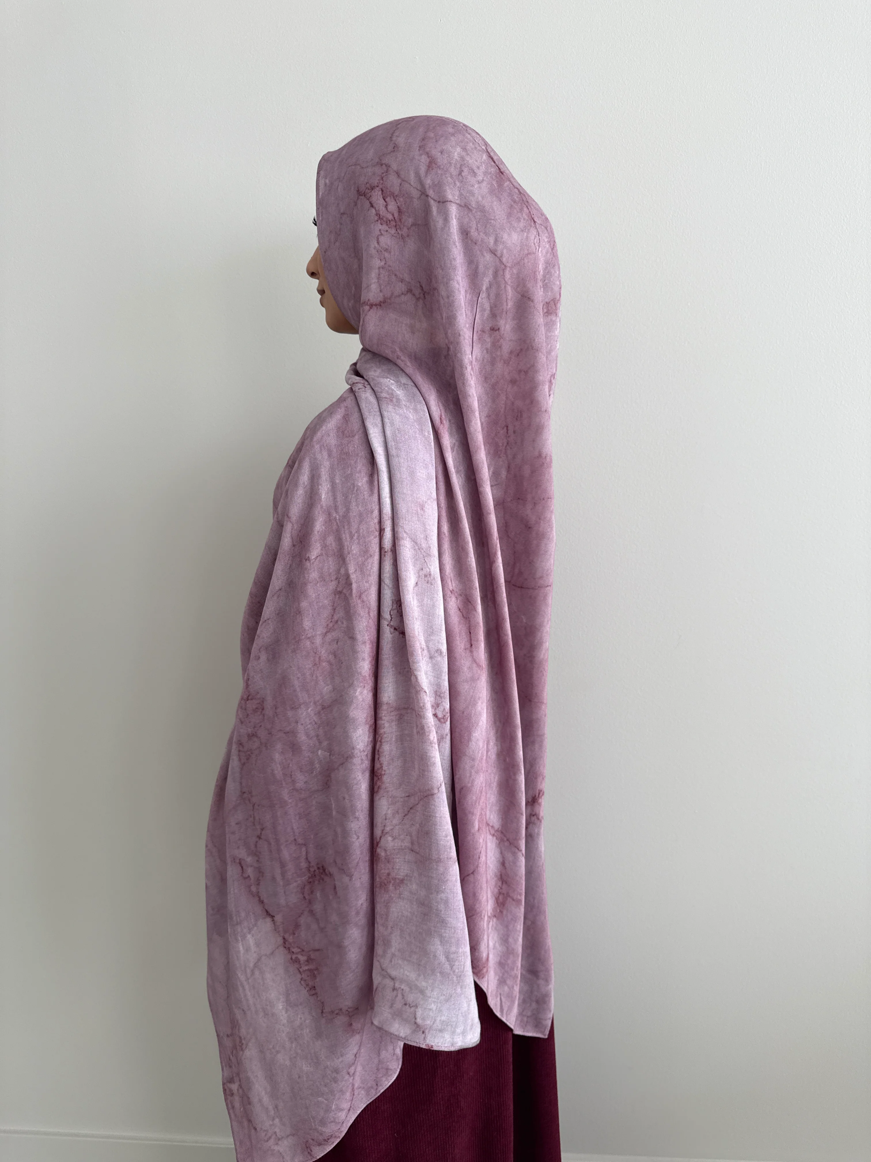 MODAL PRINT HIJAB PINK MARBLE - Image 2