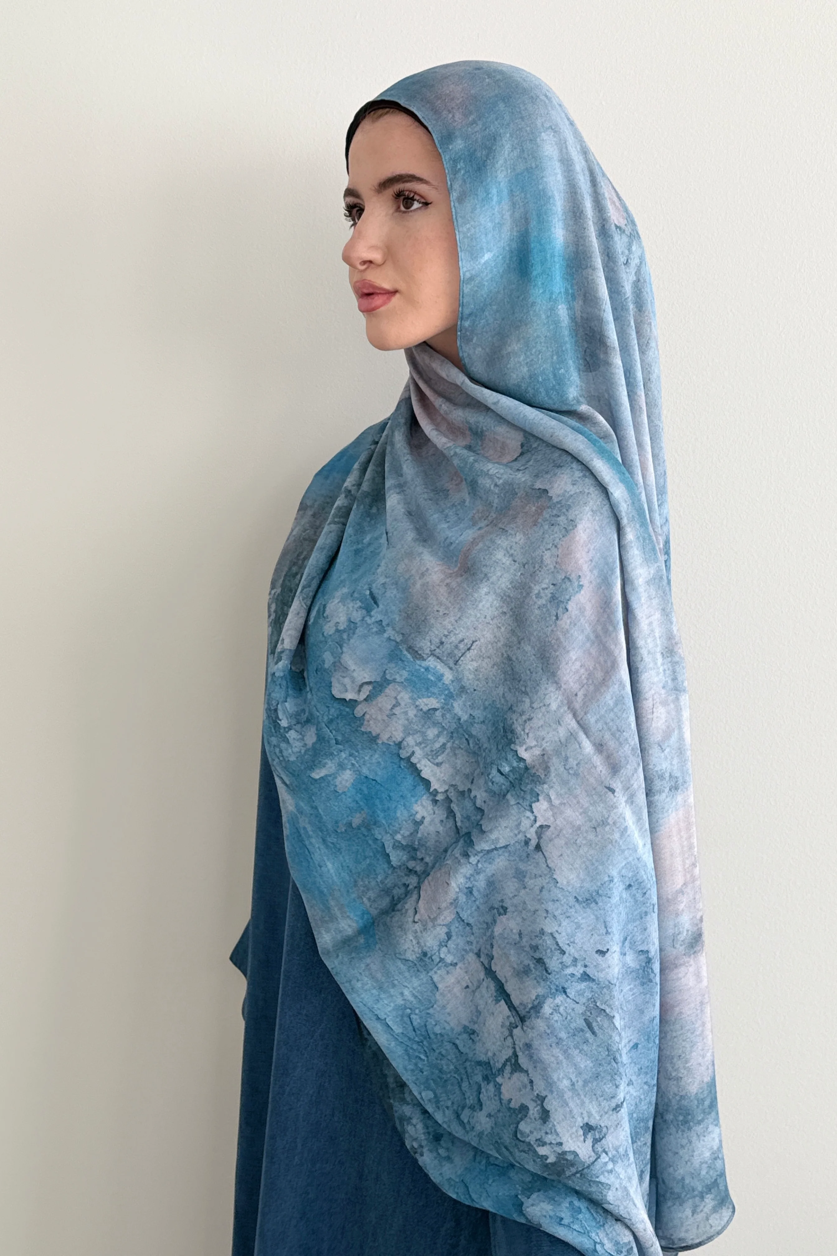 MODAL PRINT HIJAB BLUE HORIZON