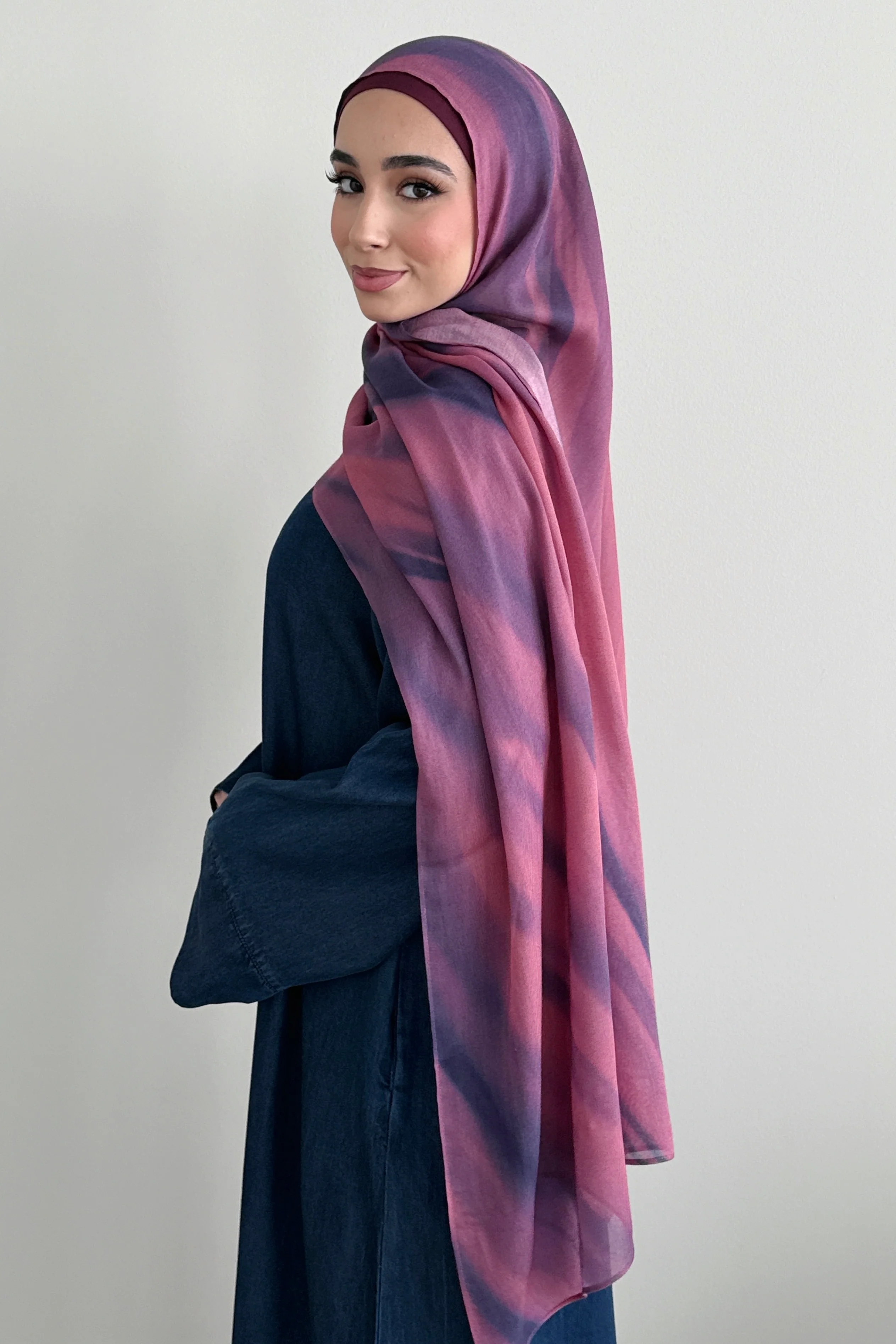 MODAL PRINT HIJAB PINK MIRAGE