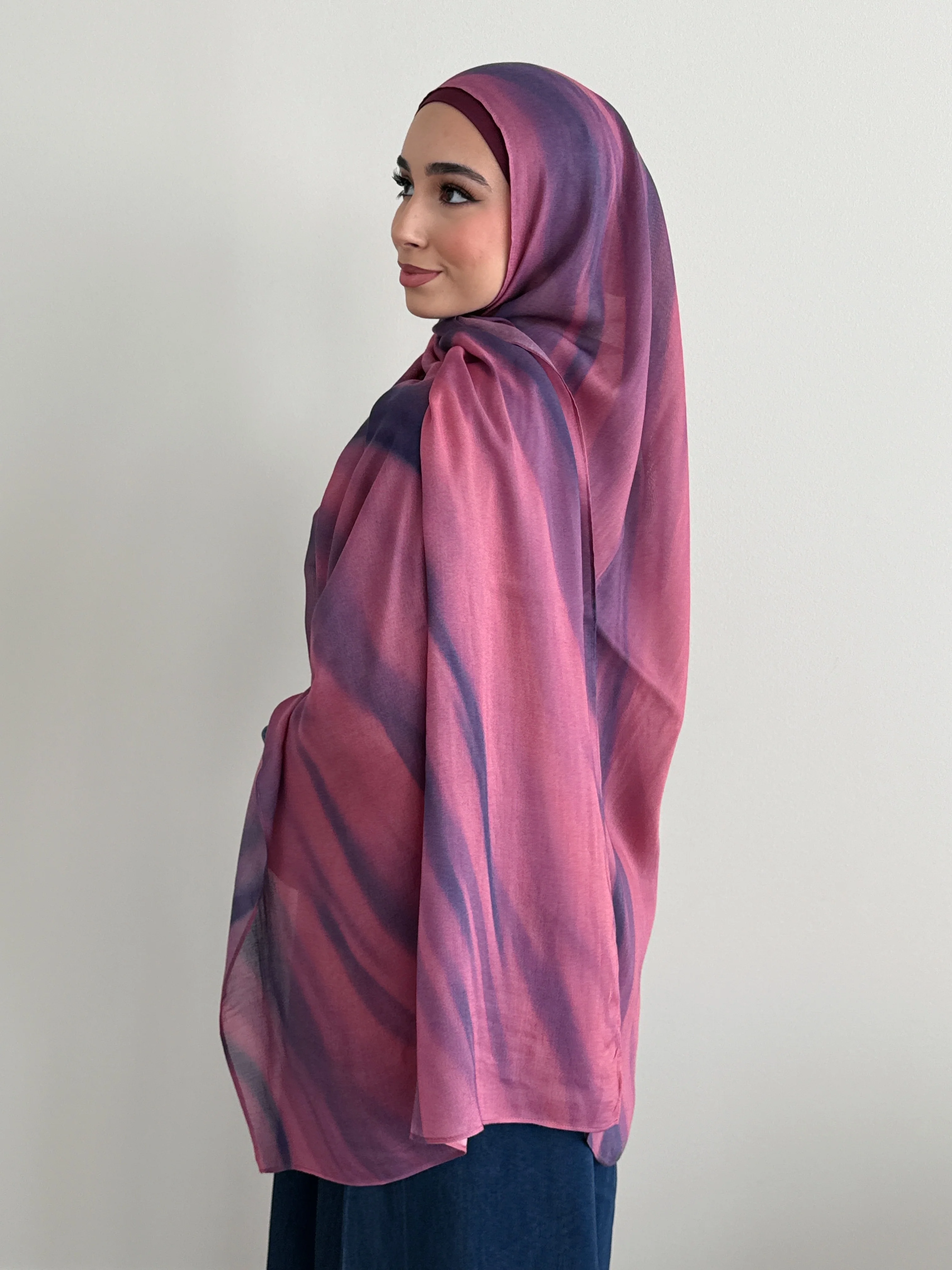 MODAL PRINT HIJAB PINK MIRAGE - Image 2