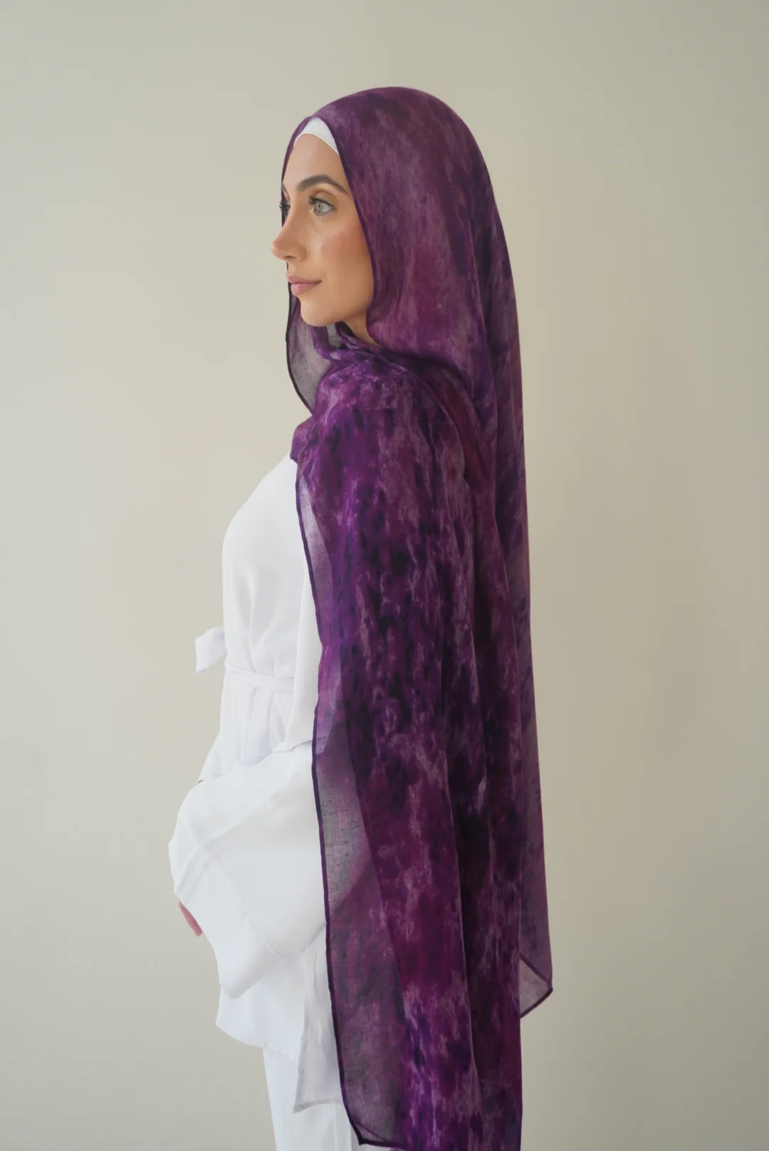 MODAL PRINT HIJAB OBSIDIAN PURPLE - Image 4