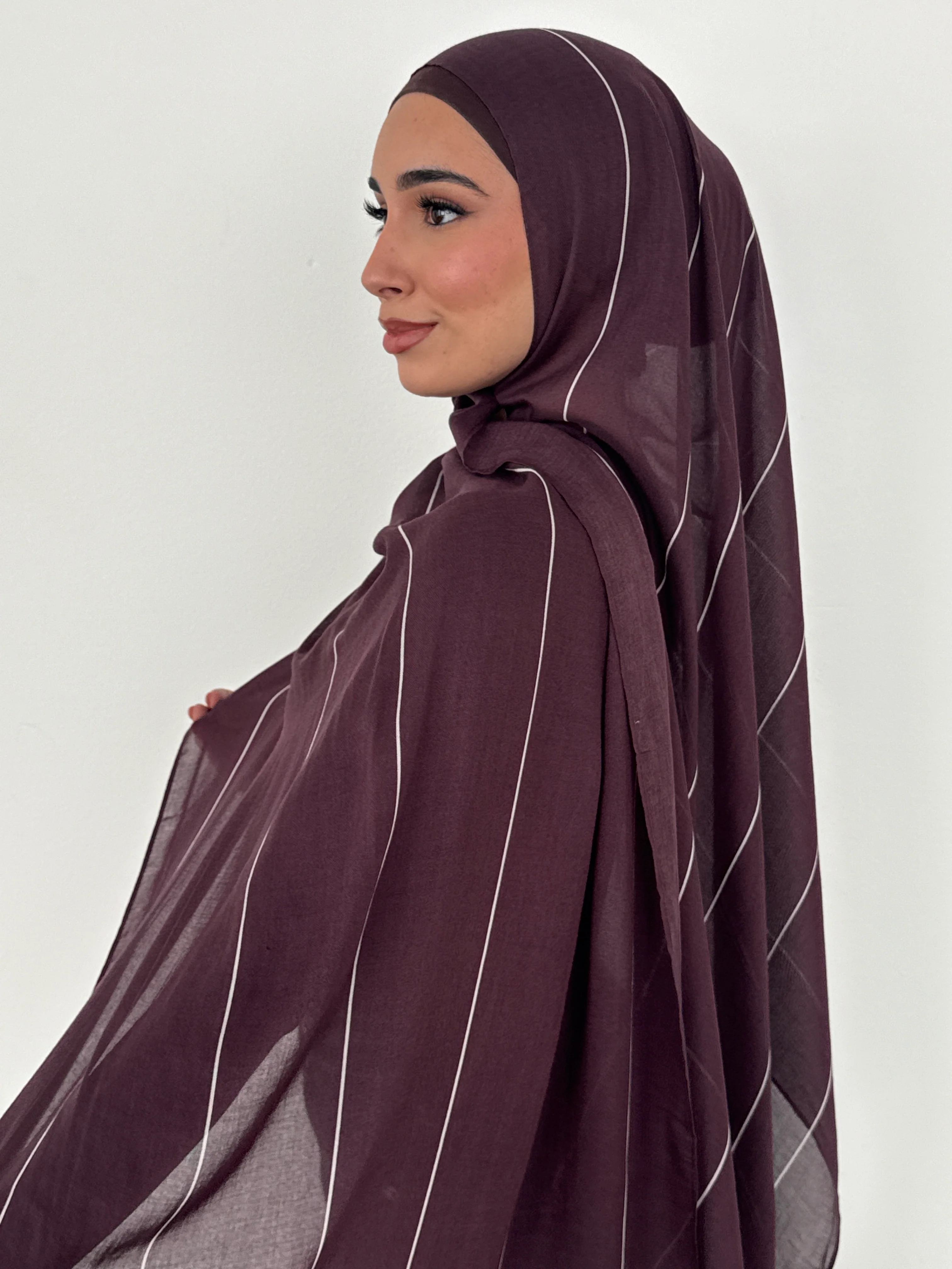 MODAL STRIPE BURGUNDY - Image 2