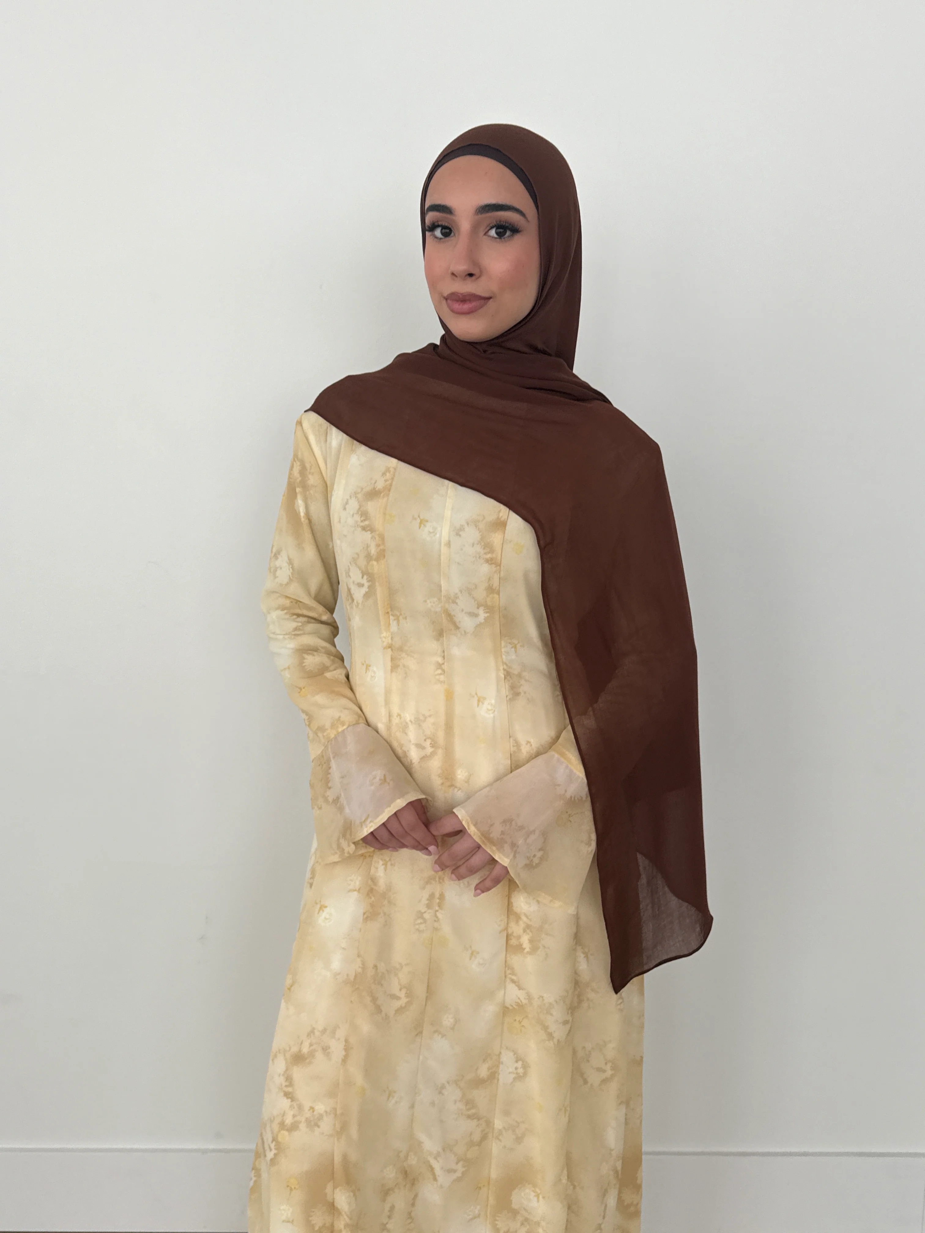 SAFA CHIFFON DRESS YELLOW - Image 4