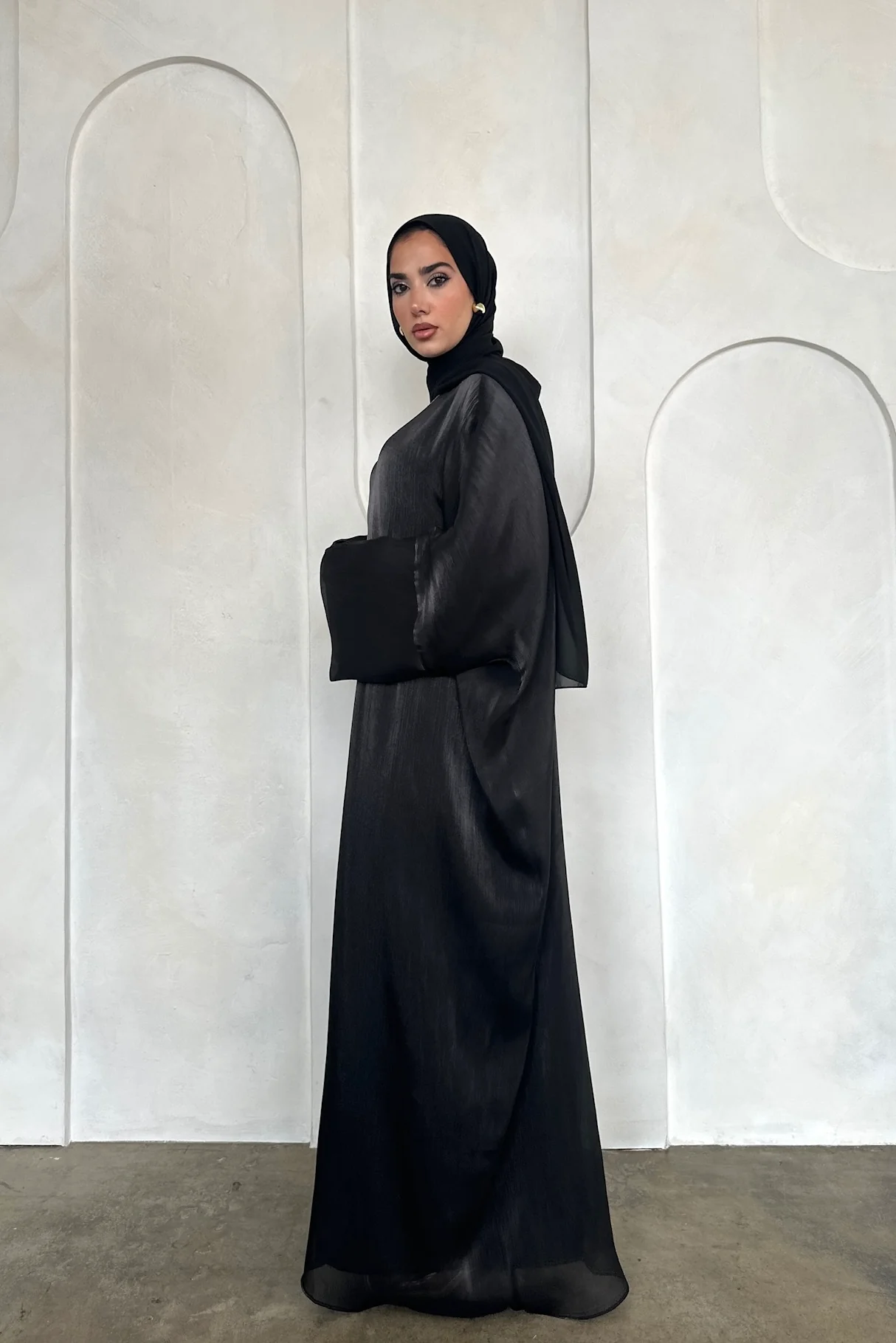SORAYA BATWING ABAYA BLACK - Image 4