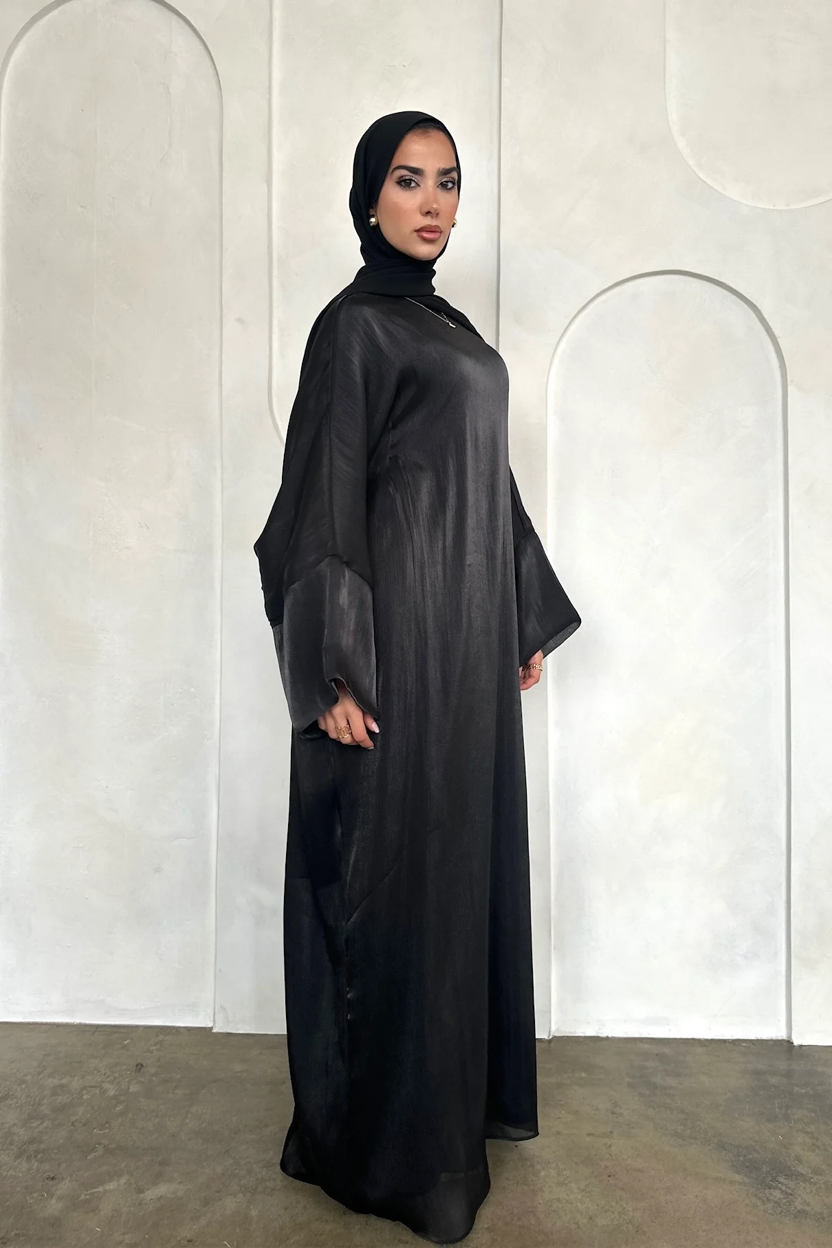 SORAYA BATWING ABAYA BLACK - Image 5