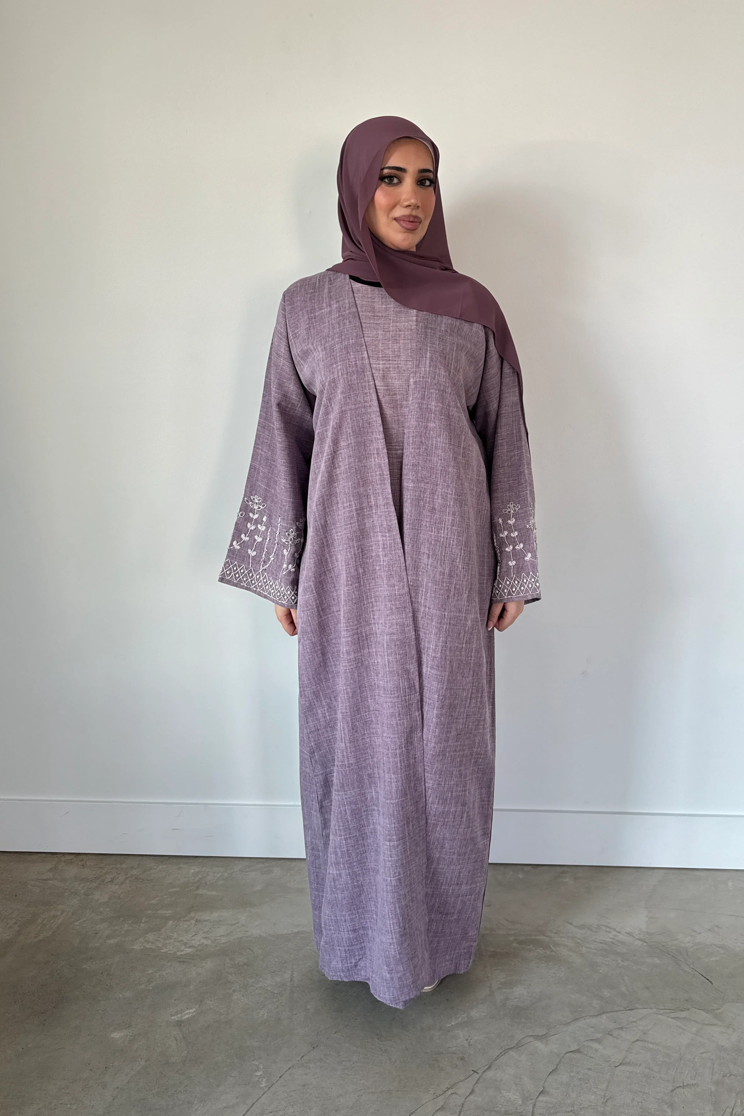 YARA ABAYA SET MAUVE - Image 3