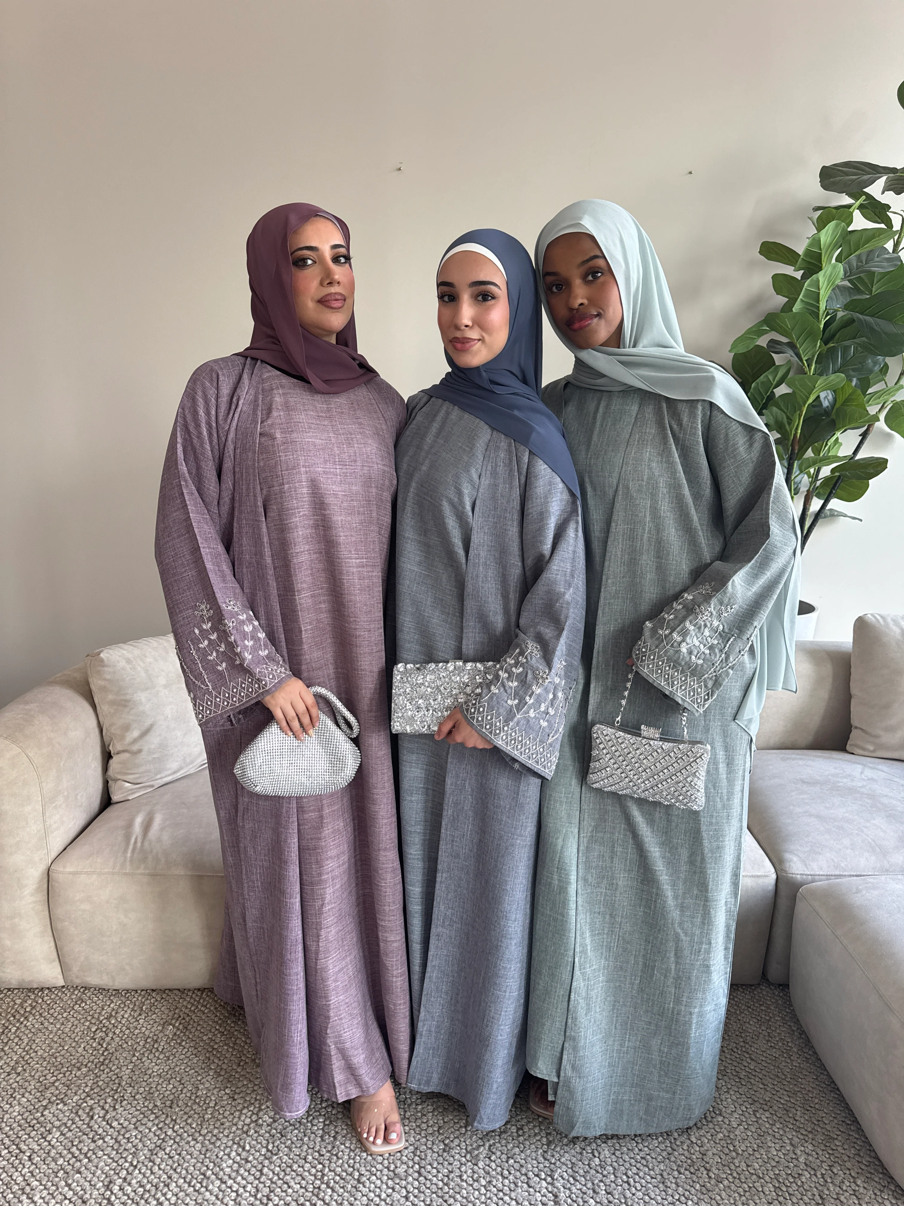YARA ABAYA SET DENIM BLUE - Image 3